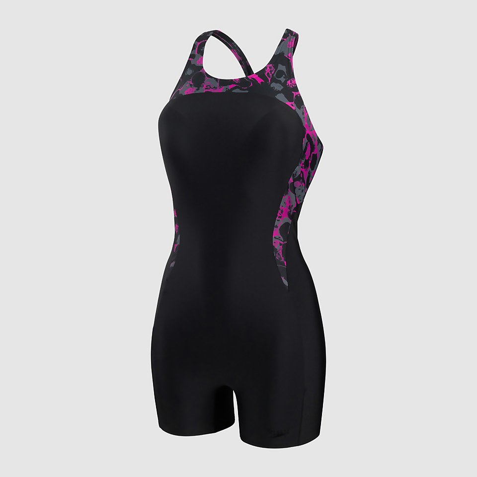 Women's Panel Legsuit Black/Pink
