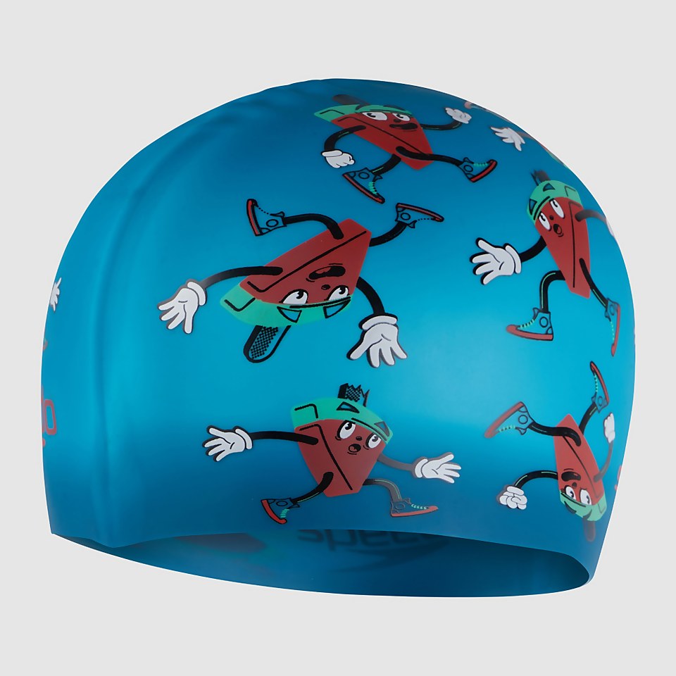 Mit Slogan bedruckte Kappe Blau/Pink für Kinder