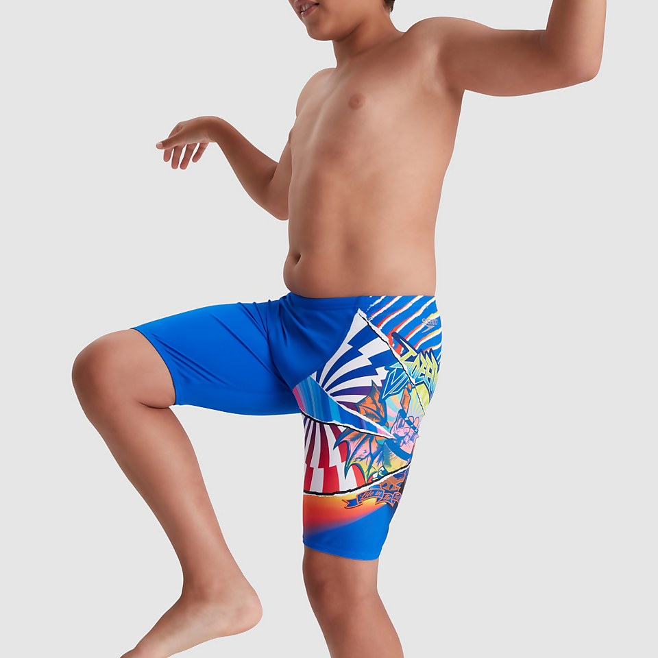 Boys' Placement Panel Leg Jammer Blue/Orange