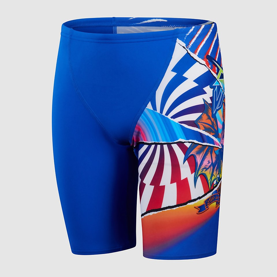 Boys' Placement Panel Leg Jammer Blue/Orange