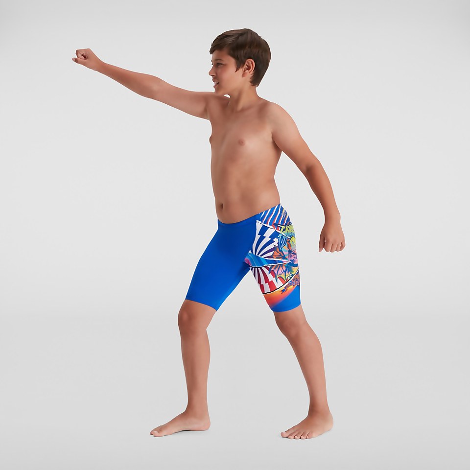 Boys' Placement Panel Leg Jammer Blue/Orange