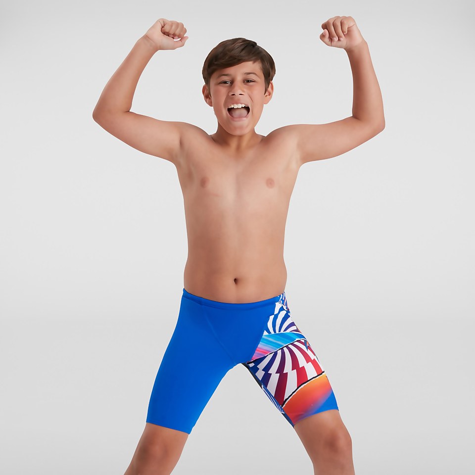 Boys' Placement Panel Leg Jammer Blue/Orange