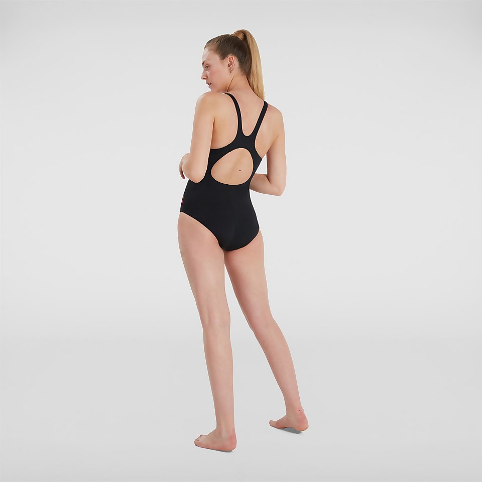 Maillot de bain Femme Hyperboom Placement Muscleback bleu noir/rouge