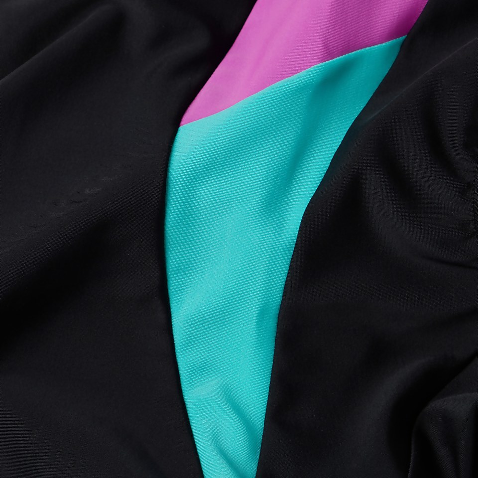 Women's Colourblock Splice Muscleback Swimsuit Black/Blue
