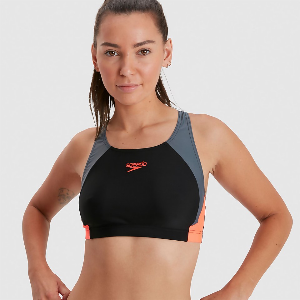Bikini Femme bicolore Splice noir/gris