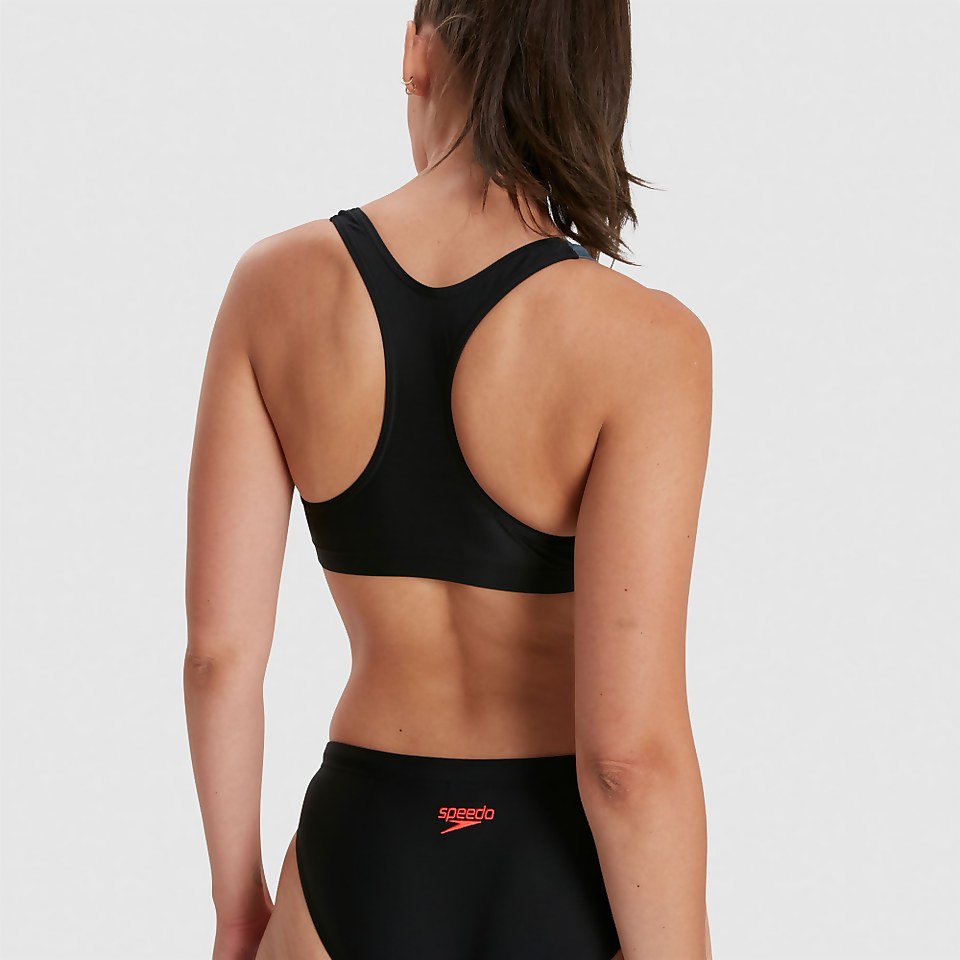 Bikini Femme bicolore Splice noir/gris