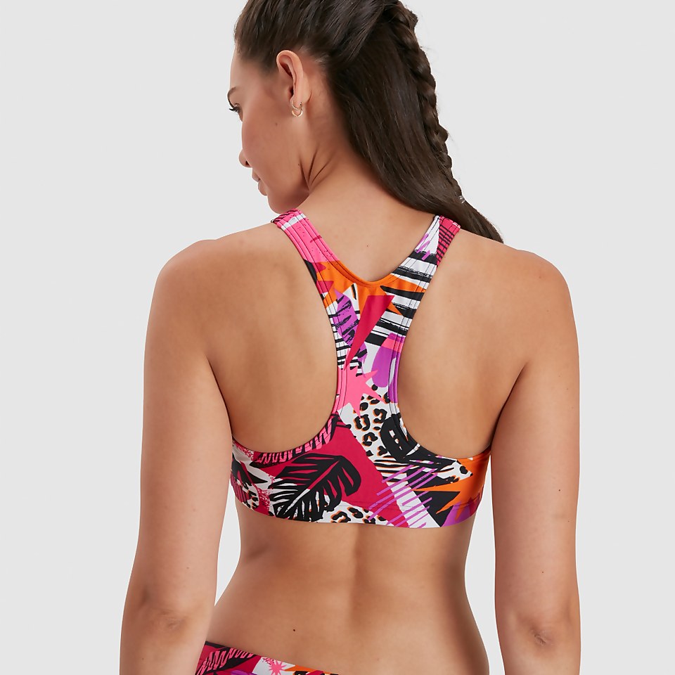 Bikini Femme Allover bleu marine/rose