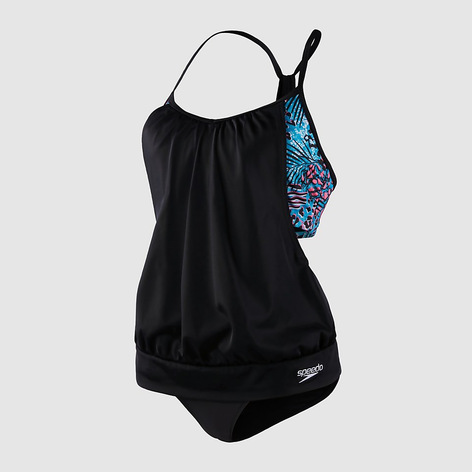 Tankini Femme Blouson bleu/noir