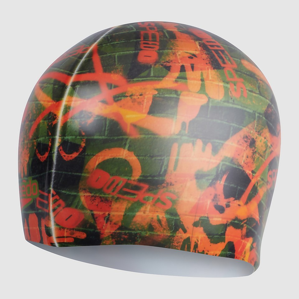 Adult Digital Print Cap Green/Orange