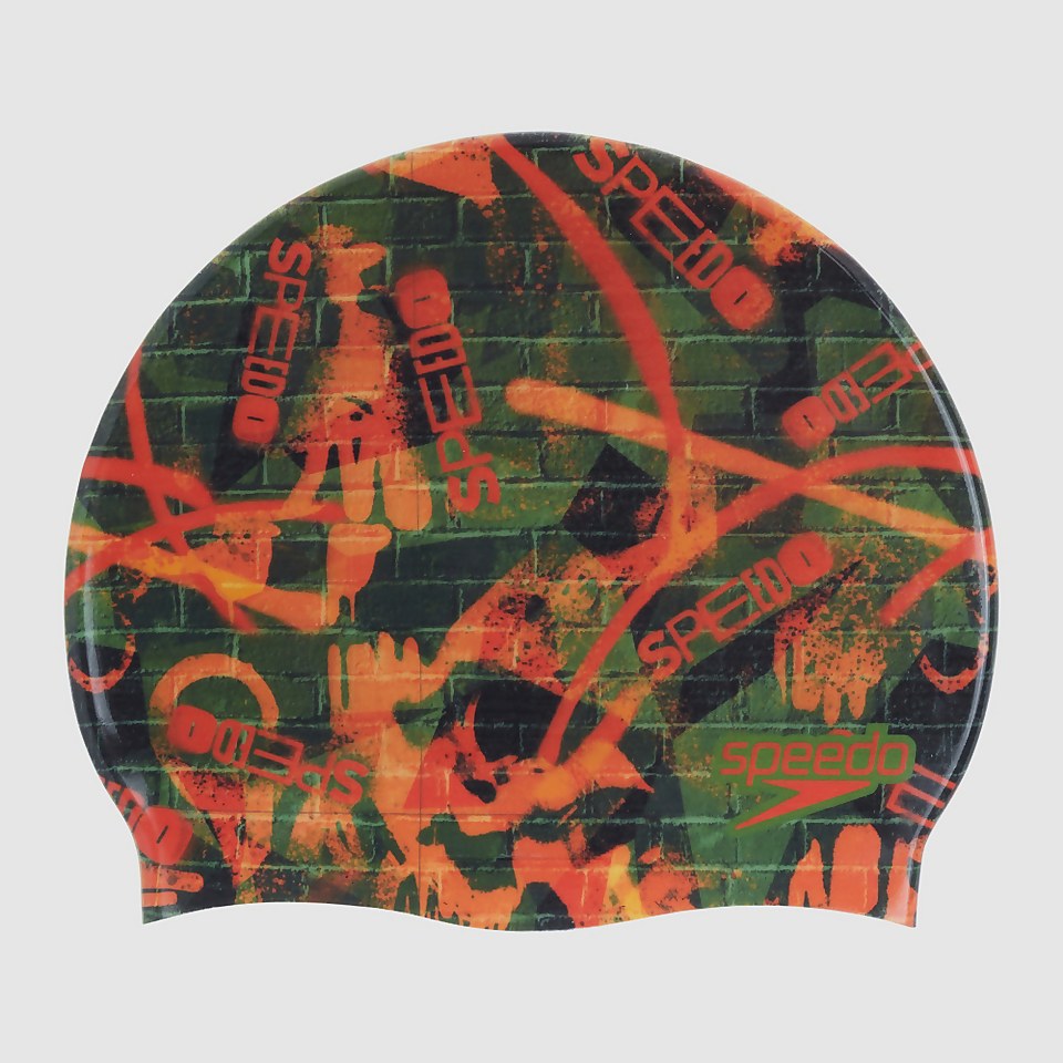 Adult Digital Print Cap Green/Orange