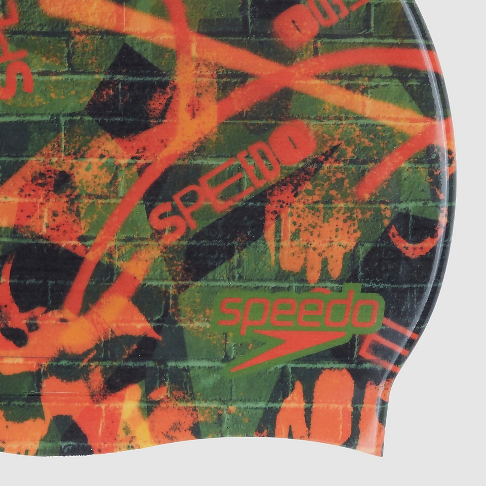 Adult Digital Print Cap Green/Orange