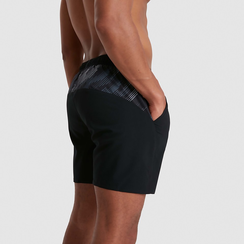 Men's Sport Panel 16" Watershort Black/Grey