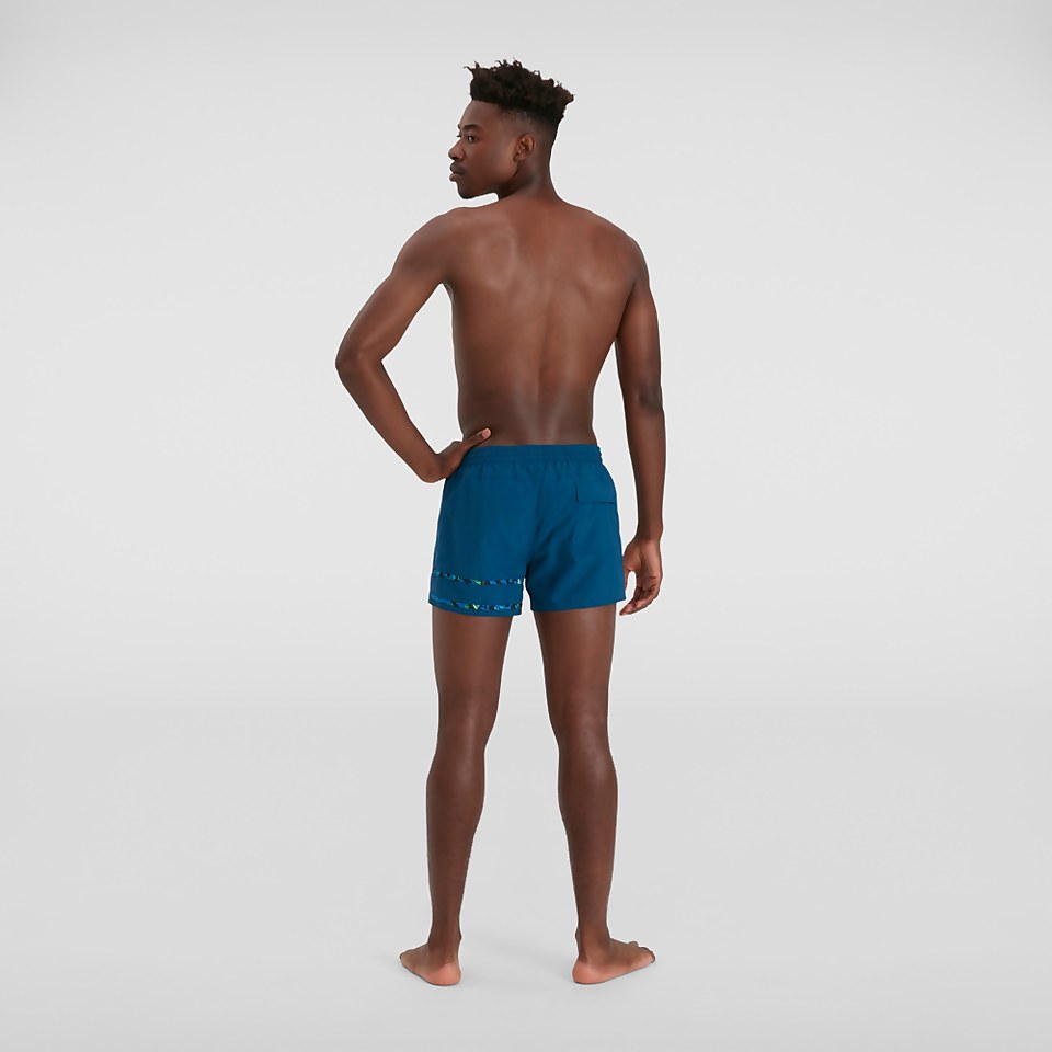 Short de bain Homme Retro 33 cm bleu/blanc
