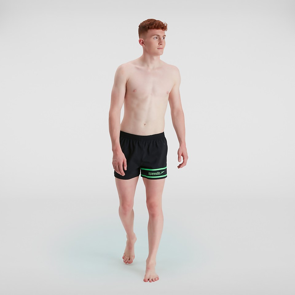 Men's Retro 13" Watershort Black/Green