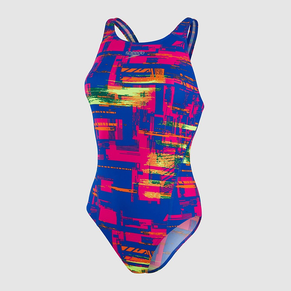 Women's Panel Recordbreaker Swimsuit Blue/Pink