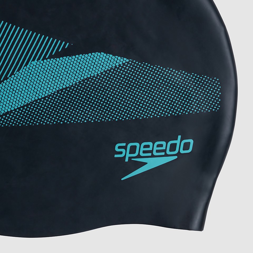 Adult Reversible Moulded Silicone Cap Black/Blue