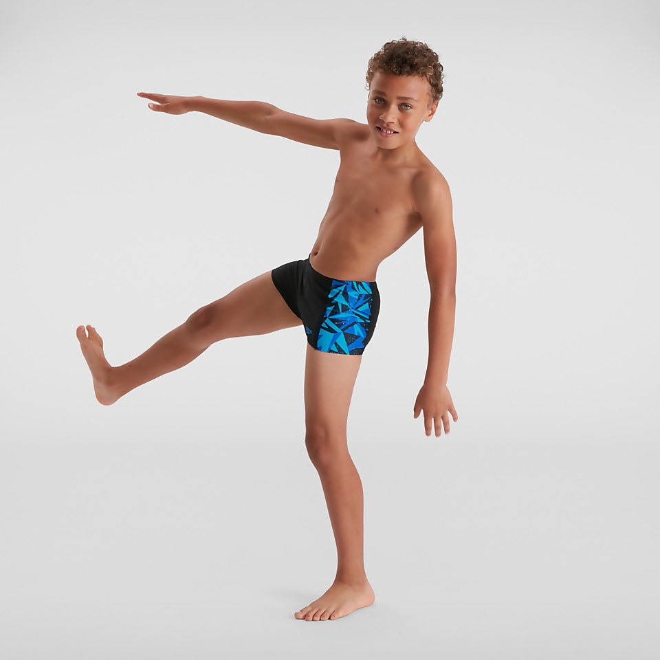 Boys' Hyperboom Logo Aquashort Black/Blue