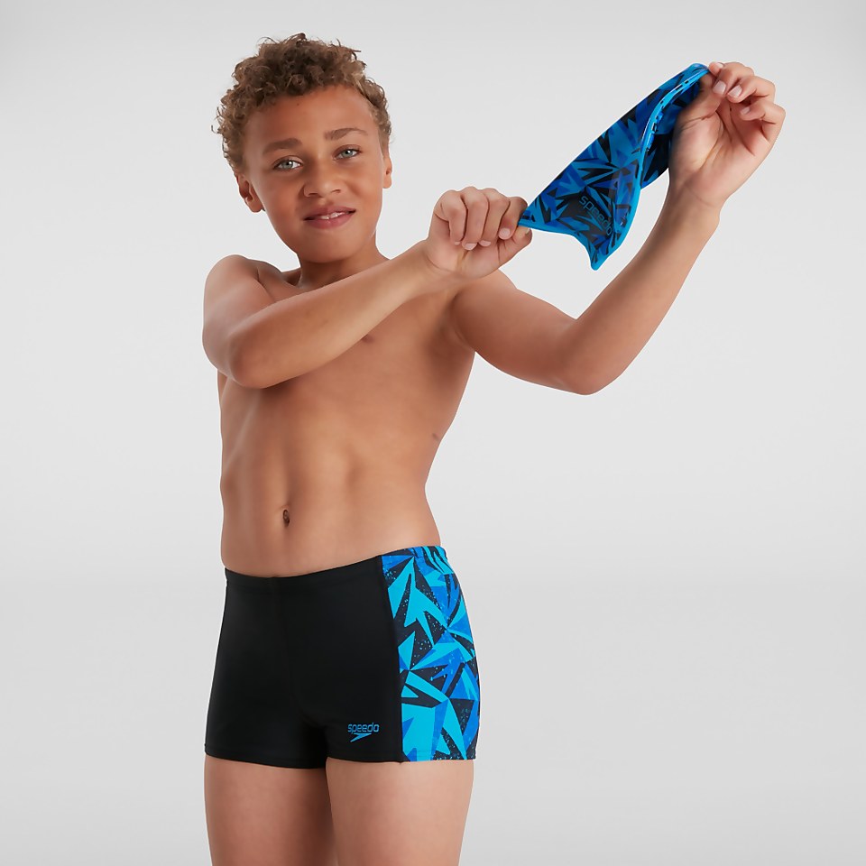 Boys' Hyperboom Logo Aquashort Black/Blue