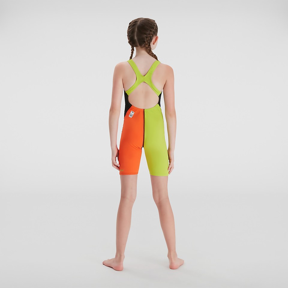 Combinaison partielle Fille Endurance+ noir/orange