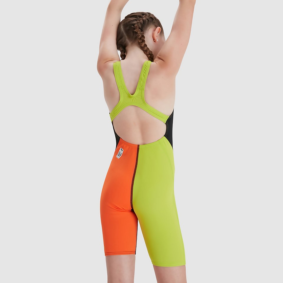 Combinaison partielle Fille Endurance+ noir/orange