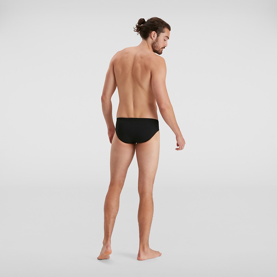 Slip de bain Homme Allover 7 cm noir/rouge
