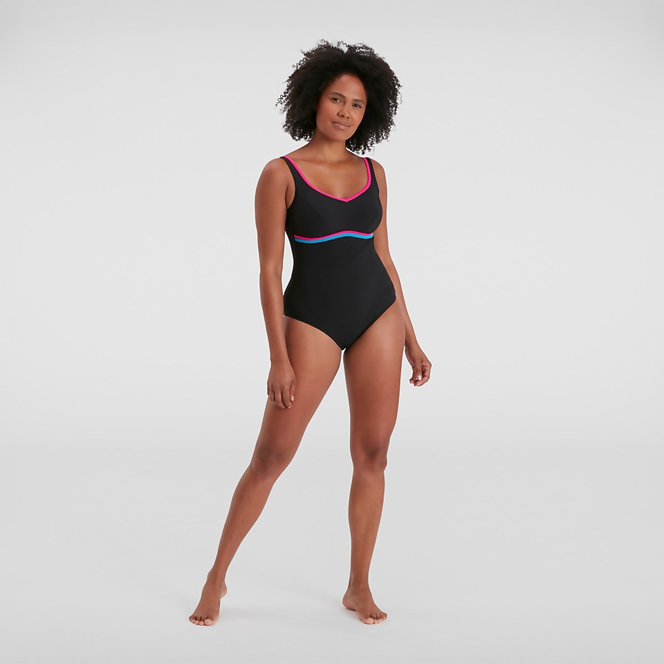 Women's Contourluxe Swimsuit Black/Pink