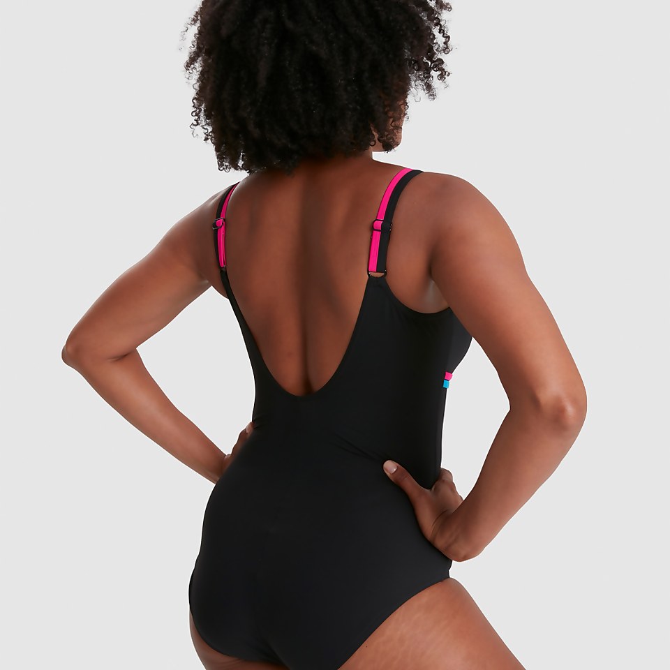 Women's Contourluxe Swimsuit Black/Pink