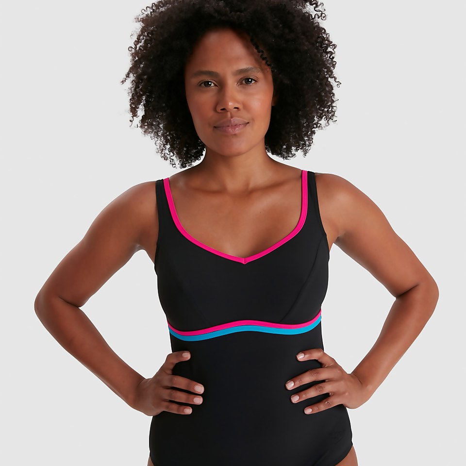 Women's Contourluxe Swimsuit Black/Pink