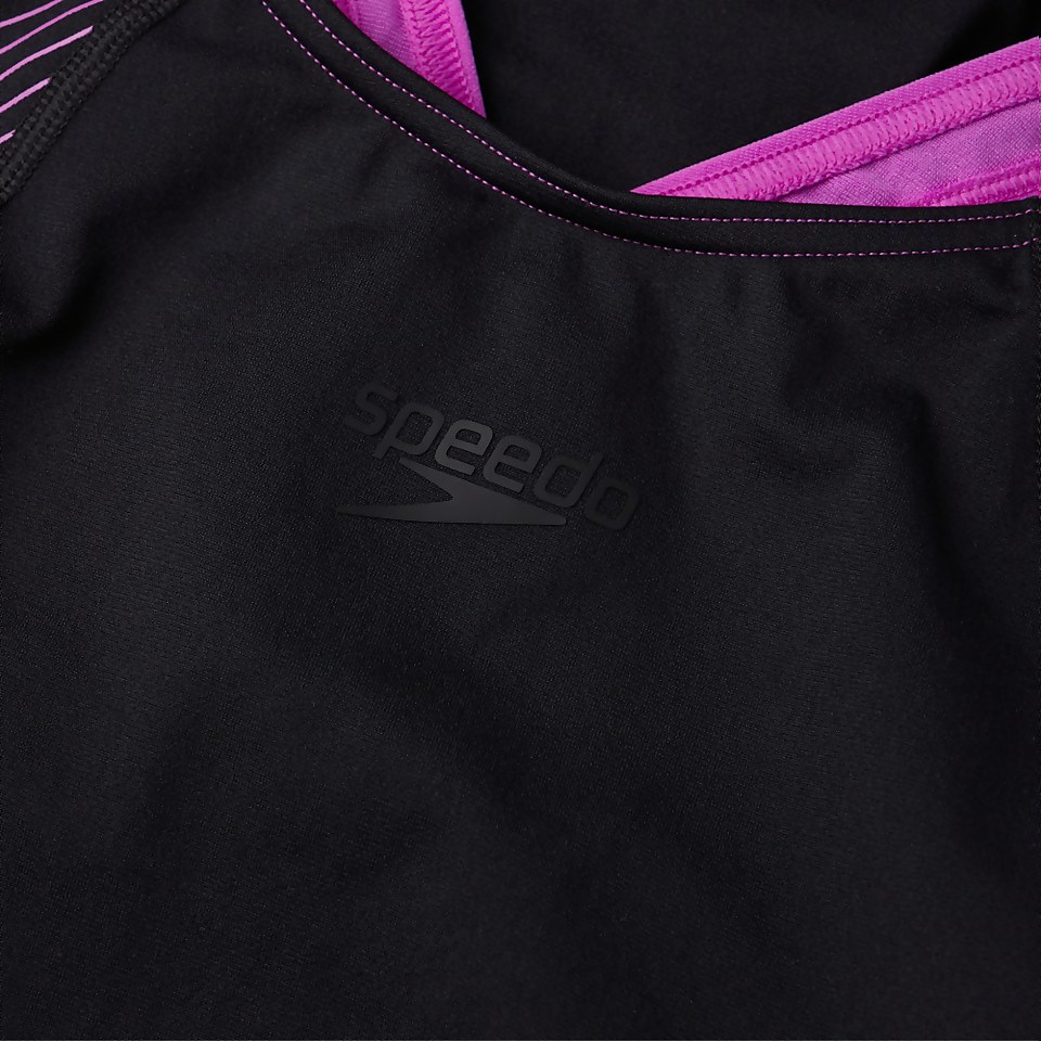 Damen Placement Medalist Badeanzug Schwarz/Pink