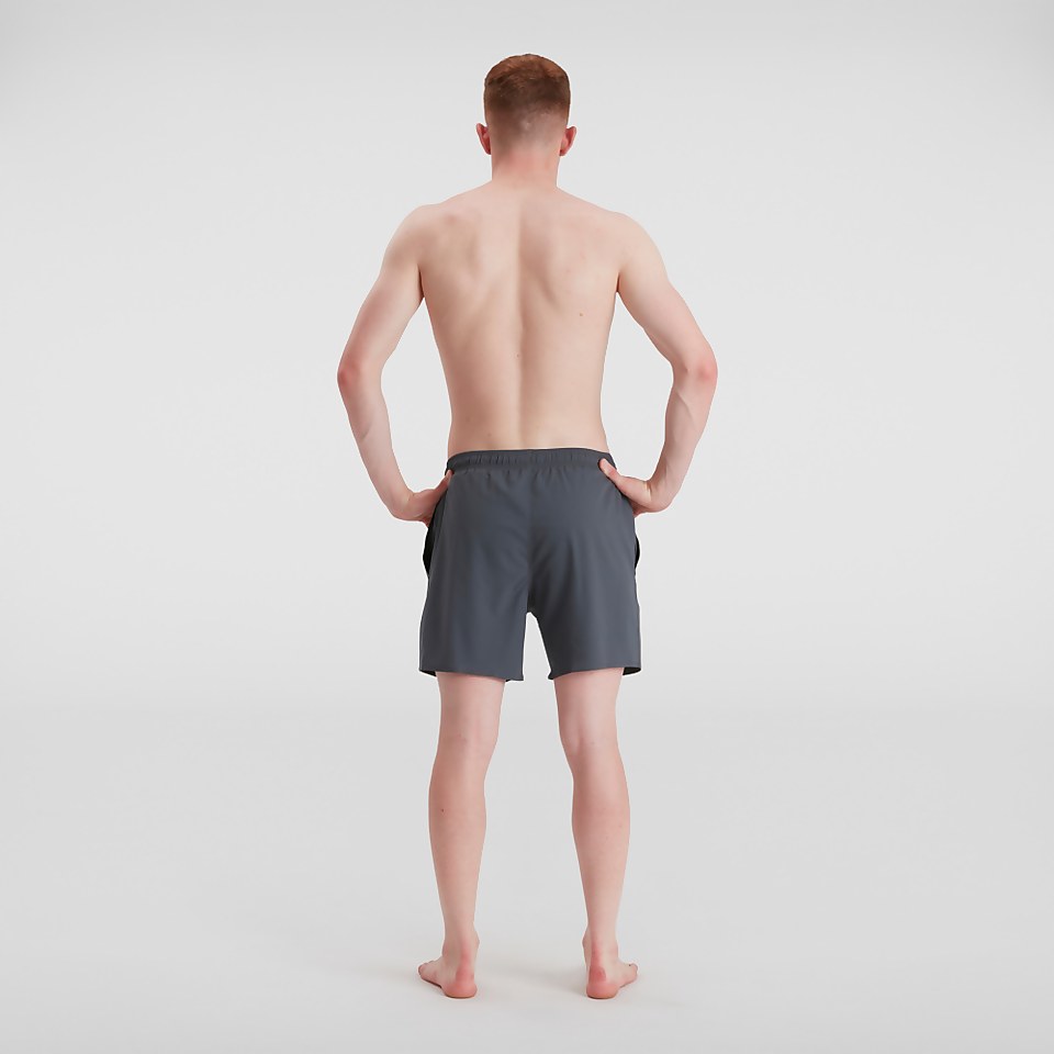 Herren Sport Logo 16" Badeshorts Grau/Grün