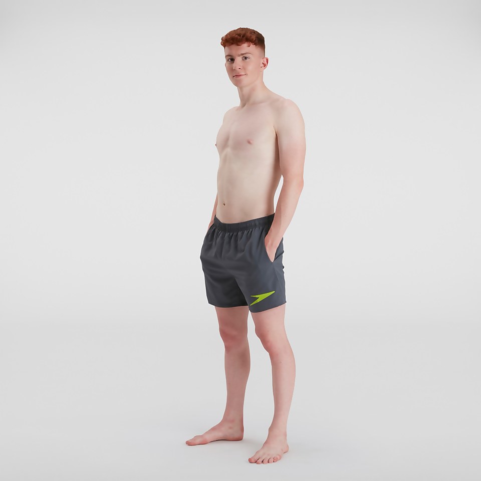 Herren Sport Logo 16" Badeshorts Grau/Grün