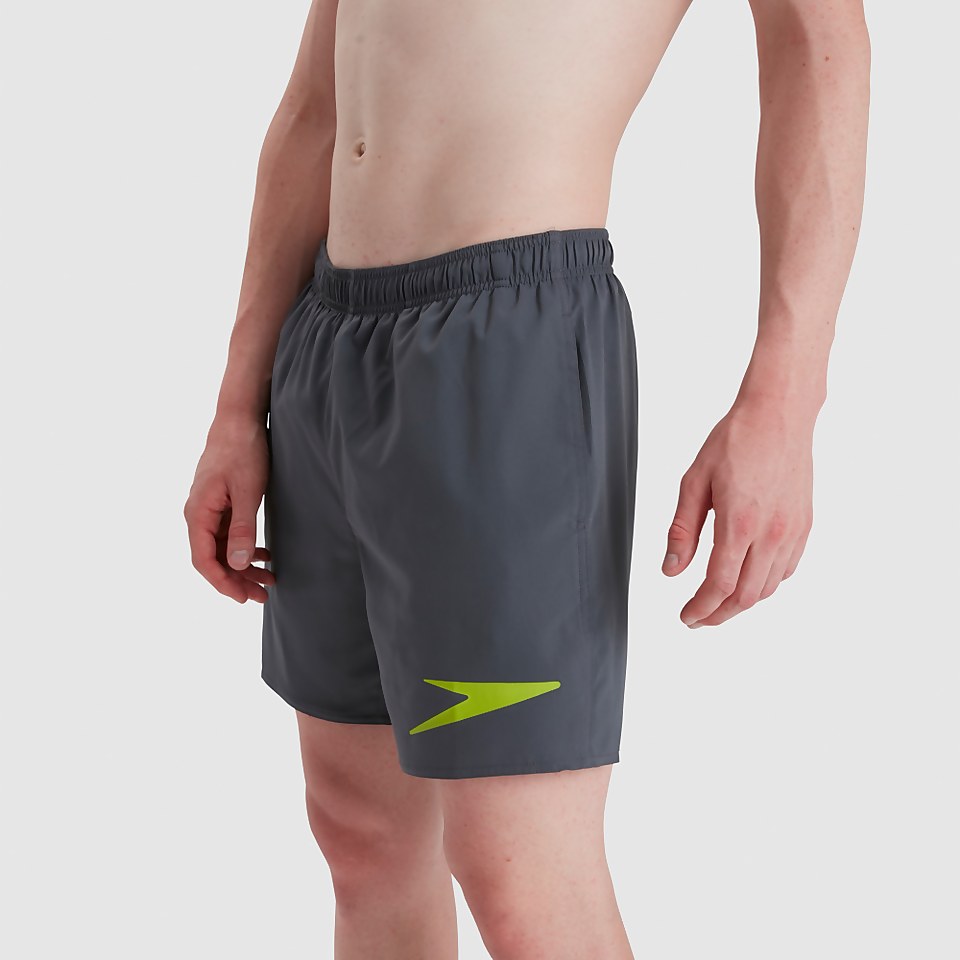 Herren Sport Logo 16" Badeshorts Grau/Grün