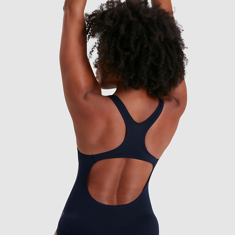 Maillot de bain Femme Placement Medalist bleu marine/rose