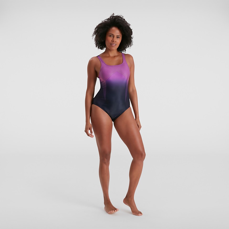 Maillot de bain Femme Placement Medalist bleu marine/rose