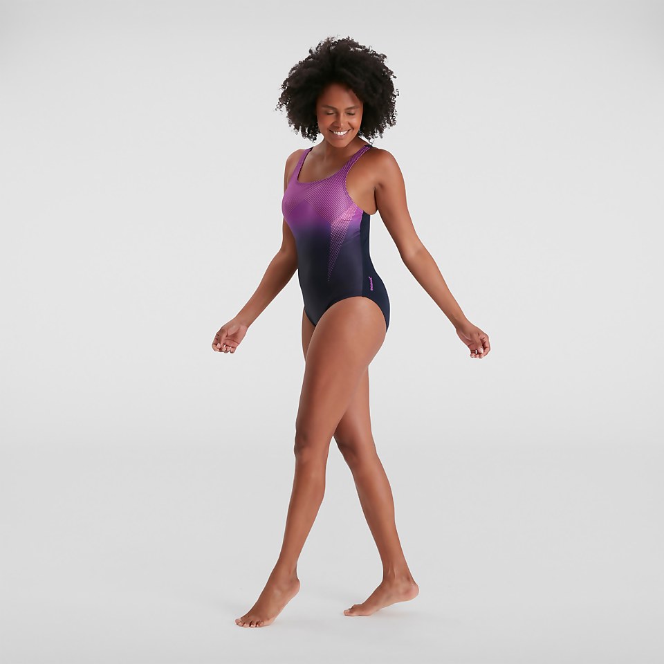 Maillot de bain Femme Placement Medalist bleu marine/rose