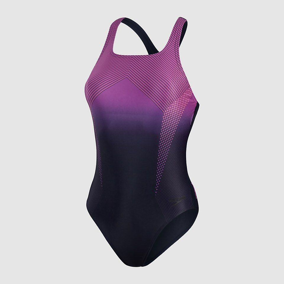 Maillot de bain Femme Placement Medalist bleu marine/rose