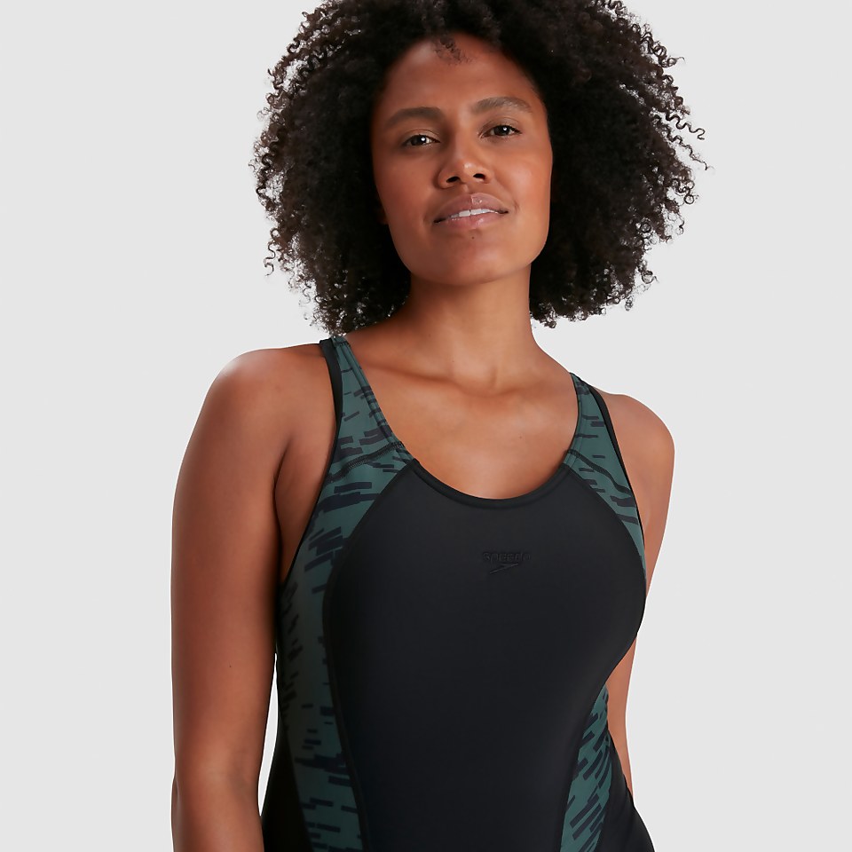 Maillot de bain Femme Panel Laneback noir/vert