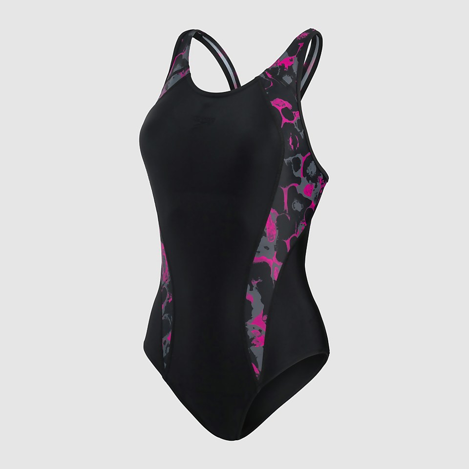 Maillot de bain Femme Panel Laneback noir/rose