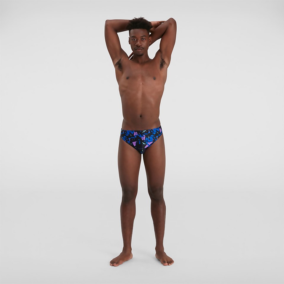 Men's Allover 5cm Brief Black/Pink