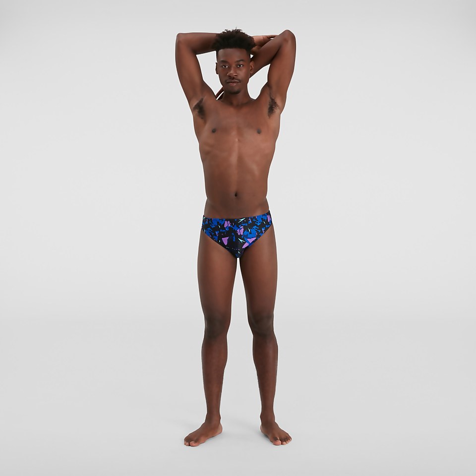 Men's Allover 5cm Brief Black/Pink