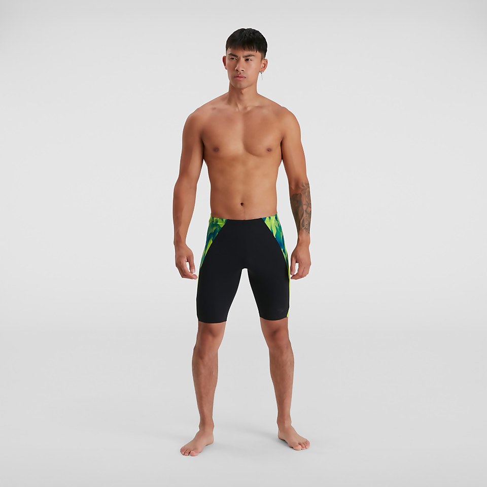 Herren Eco Endurance+ Splice Schwimmhose Schwarz/Grün