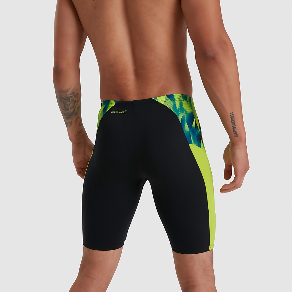 Herren Eco Endurance+ Splice Schwimmhose Schwarz/Grün