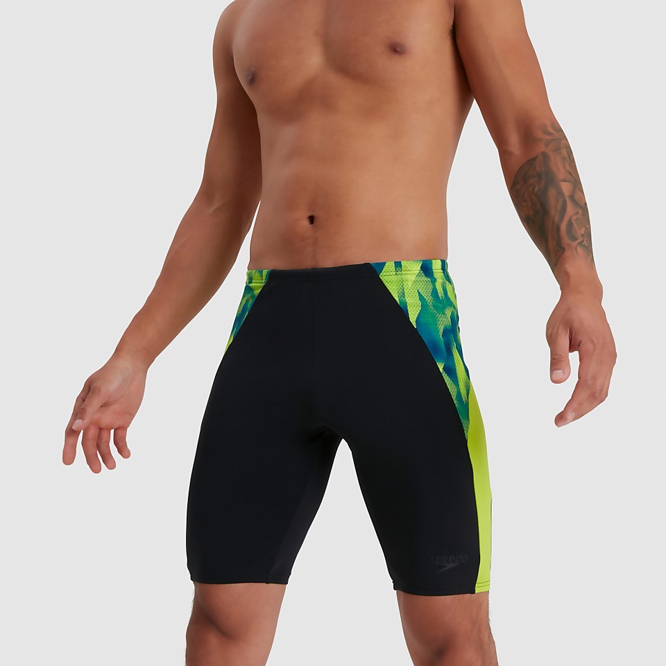 Herren Eco Endurance+ Splice Schwimmhose Schwarz/Grün
