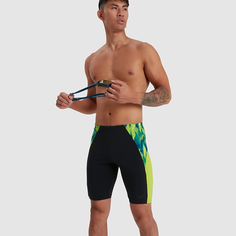 Herren Eco Endurance+ Splice Schwimmhose Schwarz/Grün