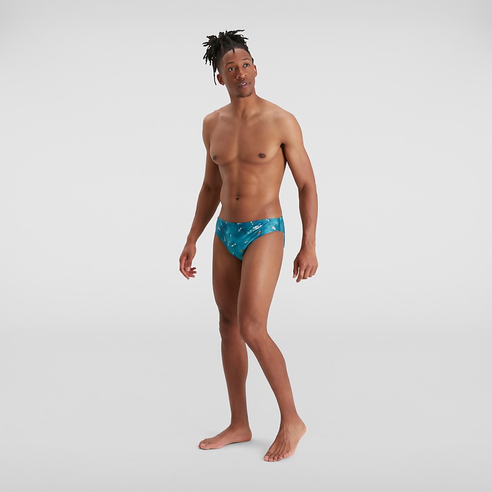 Herren Escape 5 cm Badehose Blau