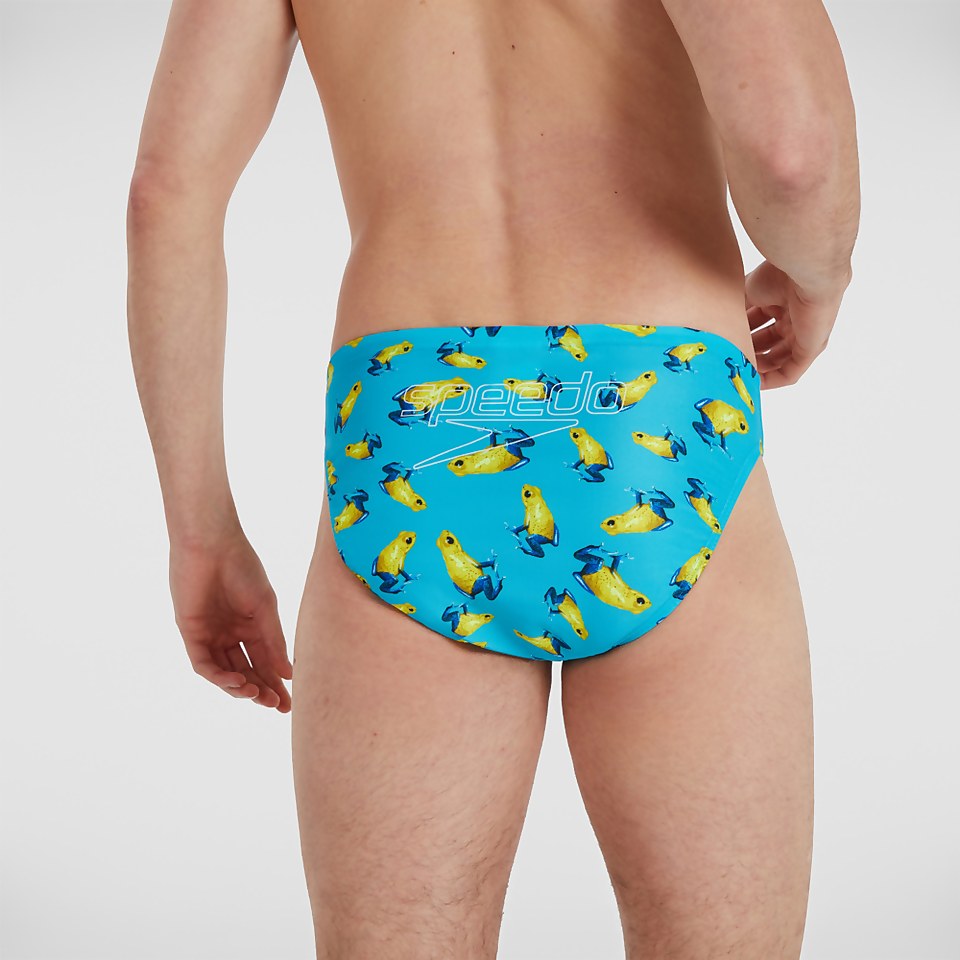 Herren Escape 5 cm Badehose Gelb/Blau