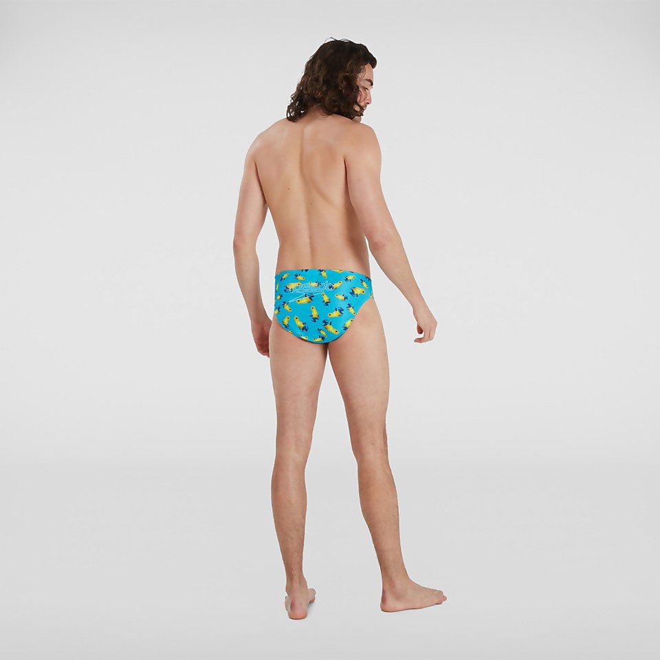 Herren Escape 5 cm Badehose Gelb/Blau