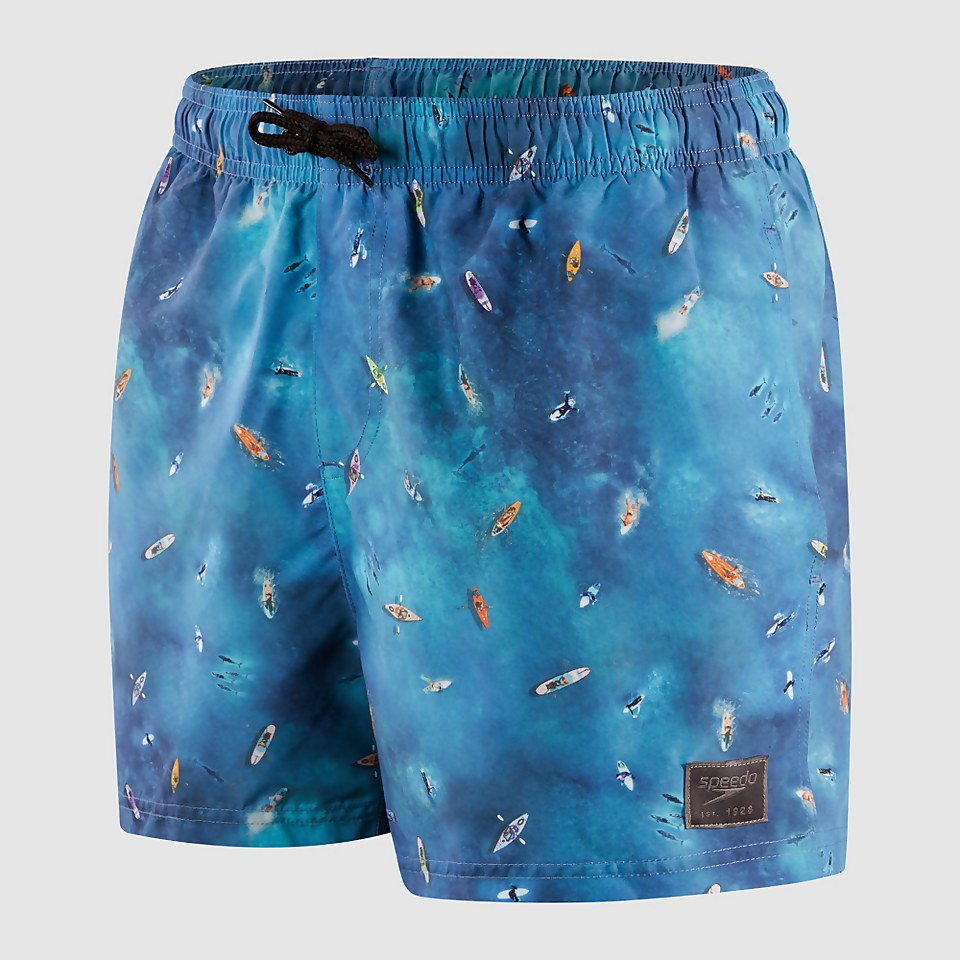 Herren Digital Printed Leisure 14" Badeshorts Blau