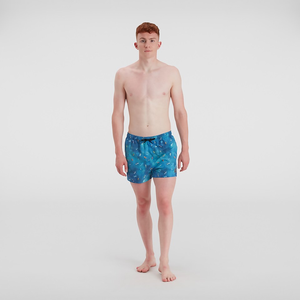 Herren Digital Printed Leisure 14" Badeshorts Blau