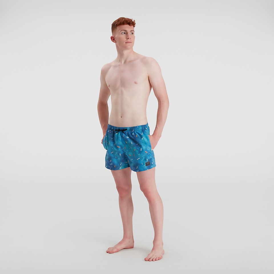 Herren Digital Printed Leisure 14" Badeshorts Blau